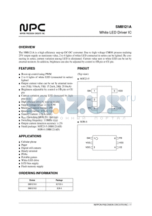 SM8121AH datasheet - White LED Driver IC