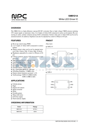 SM8121A datasheet - White LED Driver IC