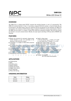 SM8132AW datasheet - White LED Driver IC