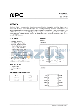 SM8143A datasheet - EL Driver