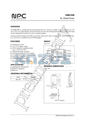 SM8144BV datasheet - EL Sheet Driver