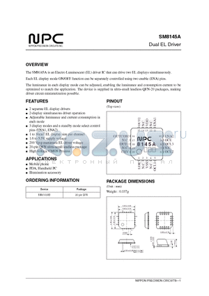 SM8145 datasheet - Dual EL Driver