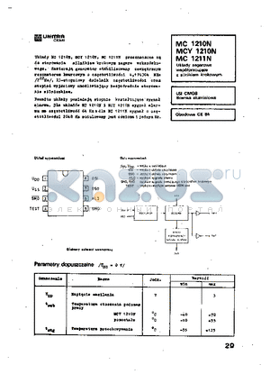 MC1211N datasheet - LSI CMOS