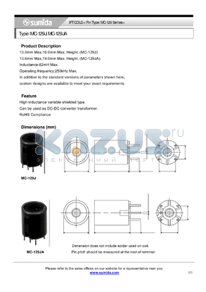 MC129JNP-272 datasheet - IFT COILS