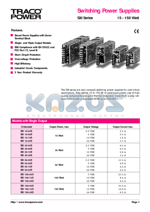 SXI30-0533T datasheet - Switching Power Supplies