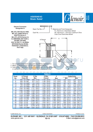 M85049-43-24N datasheet - Strain Relief