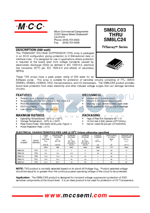 SM8LC03 datasheet - TRANSIENT VOLTAGE SUPPRESSOR