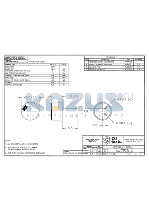 POM-3042P-R datasheet - MICROPHONE