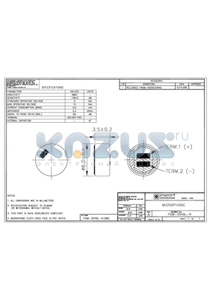 POM-3549L-R datasheet - MICROPHONE