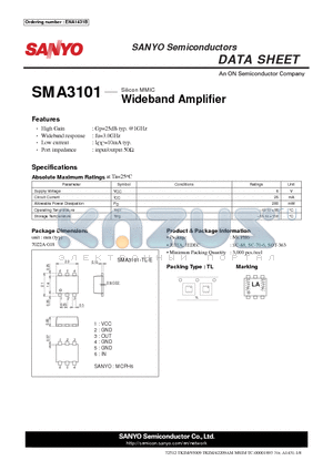 SMA3101 datasheet - Wideband Amplifier