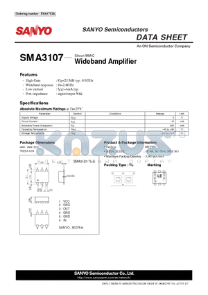 SMA3107_12 datasheet - Wideband Amplifier