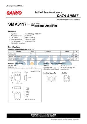 SMA3117 datasheet - Wideband Amplifier