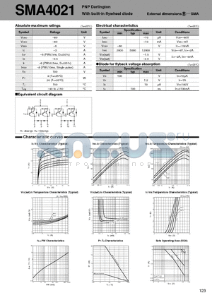 SMA4021_01 datasheet - PNP Darlington With built-in flywheel diode