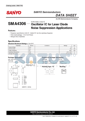 SMA4306 datasheet - Oscillator IC for Laser Diode Noise Suppression Applications