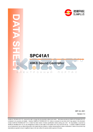SPC41A1 datasheet - 40KB Sound Controller