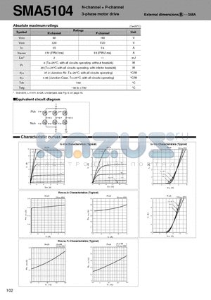 SMA5104 datasheet - N-channel  P-channel 3-phase motor drive