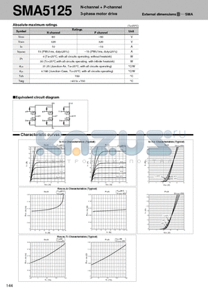 SMA5125 datasheet - N-channel  P-channel 3-phase motor drive