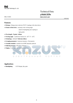 MSL-510SO datasheet - lSideLEDs