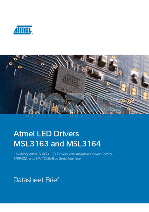 MSL3163BT datasheet - 16-string White & RGB LED Drivers with Adaptive Power Control, EbPROM, and SPI/IbC/SMBus Serial Interface