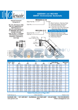 M85049-6-10 datasheet - EMI/RFI Environmental Backshells