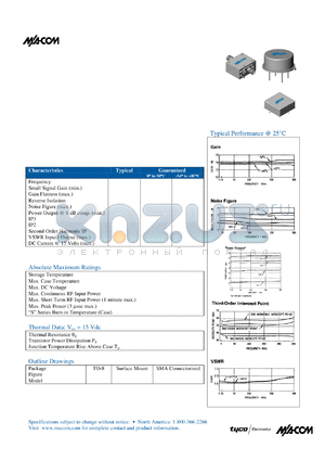 SMA79 datasheet - 5 TO 300 MHz CASCADABLE AMPLIFIER