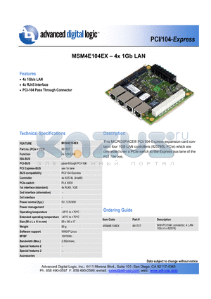 MSM4E104EX datasheet - 4x 1Gb LAN