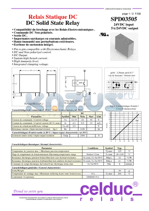 SPD03505 datasheet - DC Solid State Relay