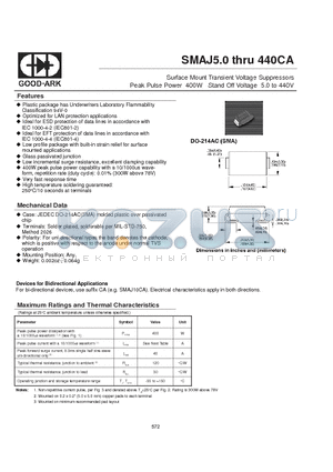 SMAJ11 datasheet - Surface Mount Transient Voltage Suppressors