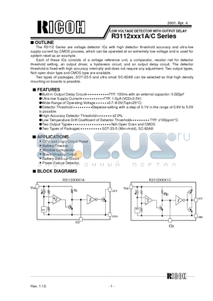 R3112Q451C-TR datasheet - LOW VOLTAGE DETECTOR WITH OUTPUT DELAY