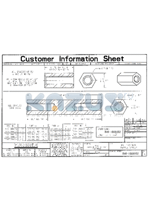 R40-1002502 datasheet - M3 HEXAGONAL FEMALE SPACER