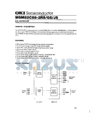 MSM82C88-2RS datasheet - BUS CONTROLLER