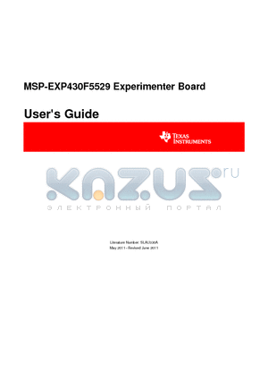 MSP-EXP430F5529 datasheet - MSP-EXP430F5529 Experimenter Board