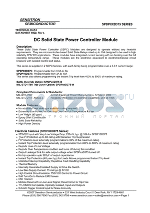 SPDP03D375 datasheet - DC Solid State Power Controller Module