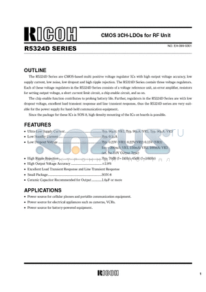 R5324DXXXA datasheet - CMOS 3CH-LDOs for RF Unit