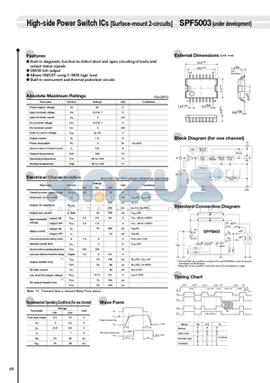 SPF5003 datasheet - High-side Power Switch ICs [Surface-mount 2-circuits]