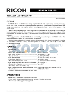 R5325K020A datasheet - 150mA 2ch LDO REGULATOR