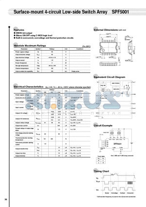 SPF5001 datasheet - Surface-mount 4-circuit Low-side Switch Array