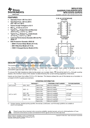 MSP430F1121AIDGV datasheet - QUADRUPLE BUS BUFFER GATE WITH 3-STATE OUTPUTS