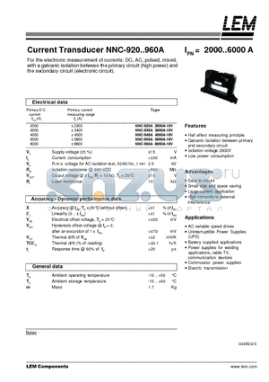 NNC-950A datasheet - Current Transducer