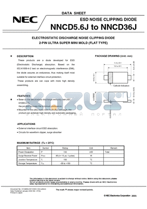 NNCD18J datasheet - ESD NOISE CLIPPING DIODE