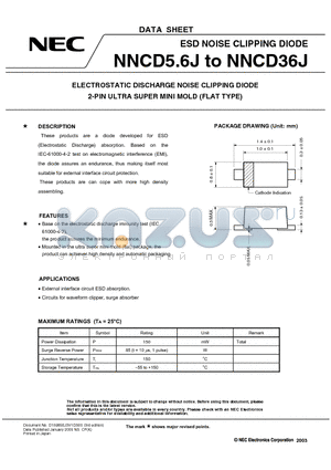 NNCD6.8J datasheet - ESD NOISE CLIPPING DIODE