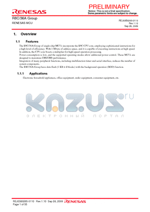 R5F21368ANFP datasheet - RENESAS MCU