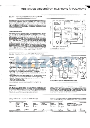 SAA1094-2 datasheet - Tone Ringer IC (14-Pin Plastic Package TO-116)