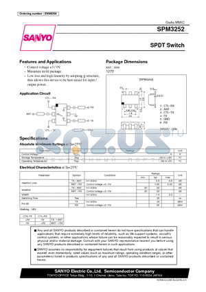 SPM3252 datasheet - SPDT Switch