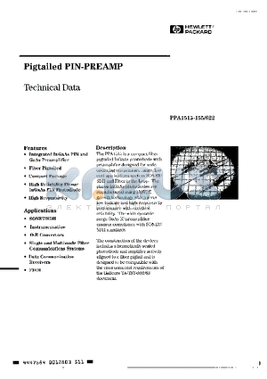 PPA1515-622-A-FP datasheet - Pigtailed PIN-PREAMP
