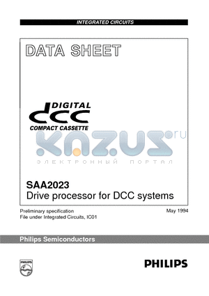 SAA2023 datasheet - Drive processor for DCC systems
