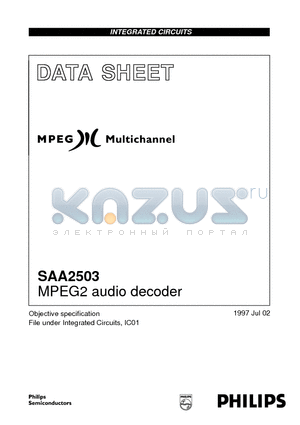 SAA2503 datasheet - MPEG2 audio decoder