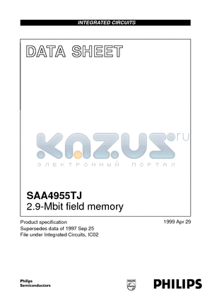 SAA4955TJ datasheet - 2.9-Mbit field memory