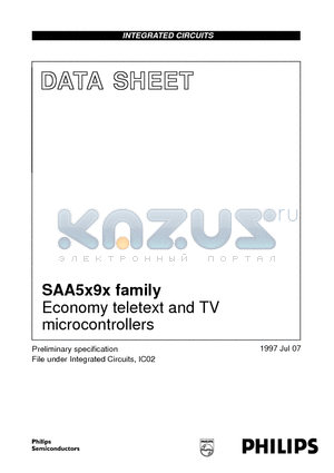 SAA5291PS datasheet - Economy teletext and TV microcontrollers