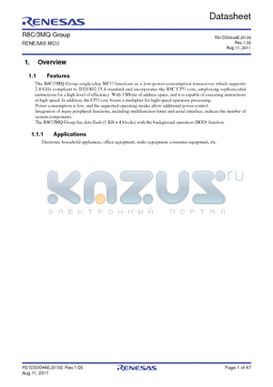 R5F213MAQNNP datasheet - RENESAS MCU